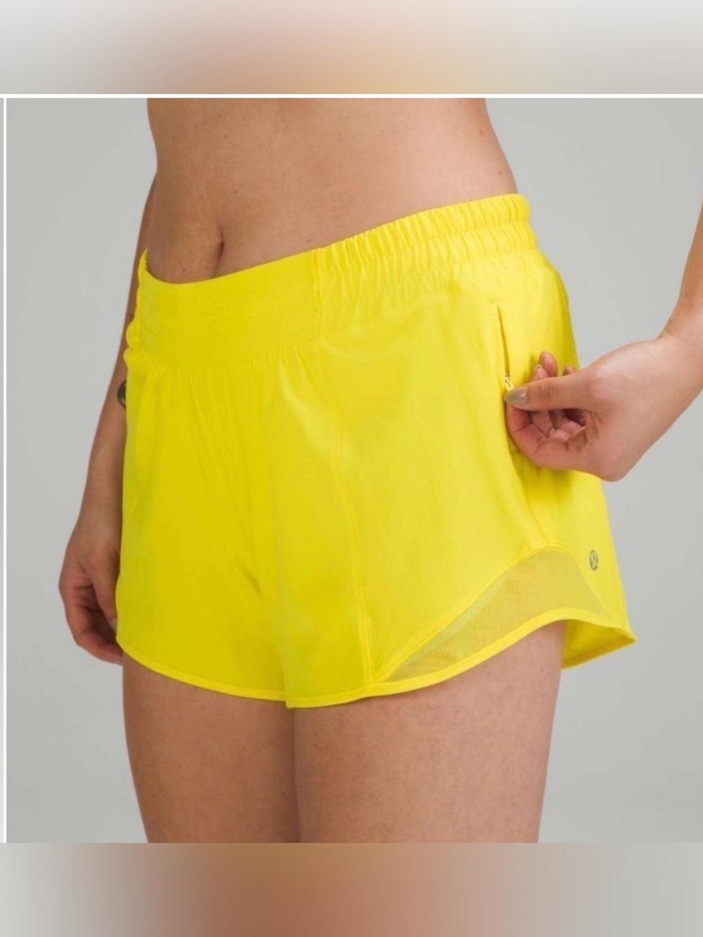 Lululemon Hotty-Hot Shorts HR 4-inch Inseam Size 4 Yellow Lw7avgt